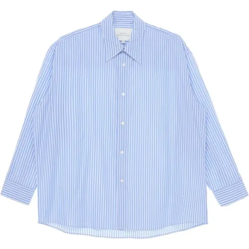 Vertical Stripe Pattern Shirt , male, Sizes: L, M - Studio Nicholson - Modalova