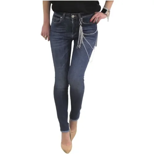 Slim Fit Denim Jeans , Damen, Größe: W25 - Gaëlle Paris - Modalova