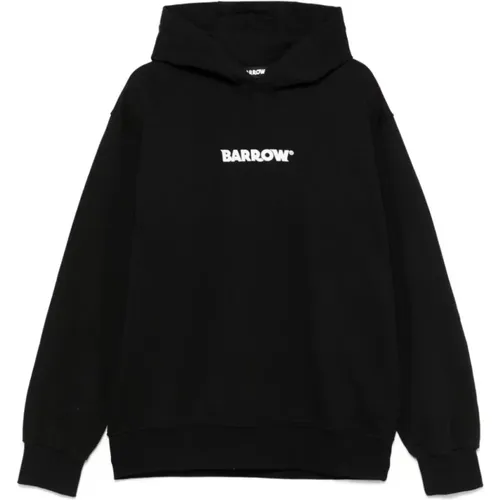 Schwarzer Hoodie , Herren, Größe: S - BARROW - Modalova