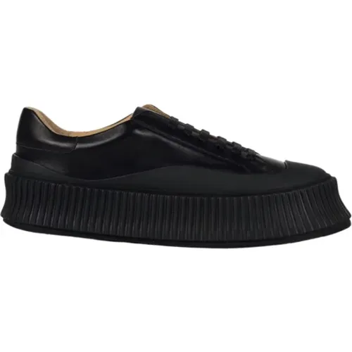 Low-Top Leather Sneakers for Women , female, Sizes: 3 UK, 5 UK, 2 UK, 4 UK, 7 UK, 6 UK - Jil Sander - Modalova