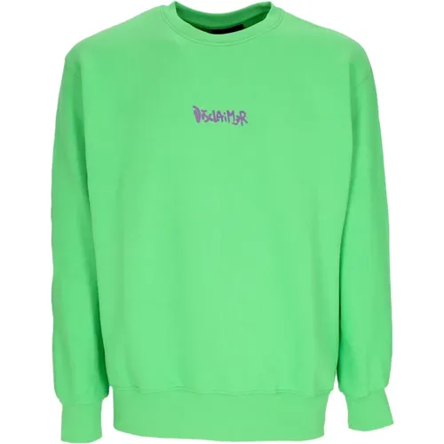 Lime/Purple Crewneck Sweatshirt , Herren, Größe: S - Disclaimer - Modalova