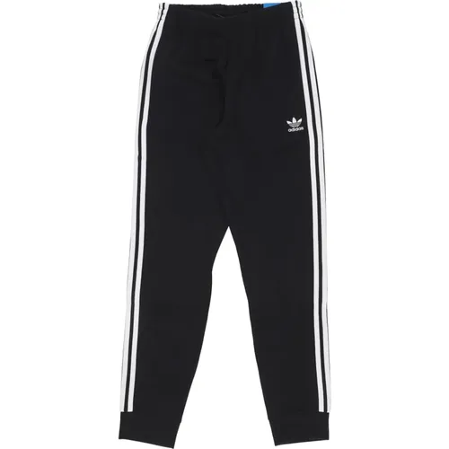 Sweatpants, male, , Size: L /White Tracksuit Pants with Cuff - Adidas - Modalova