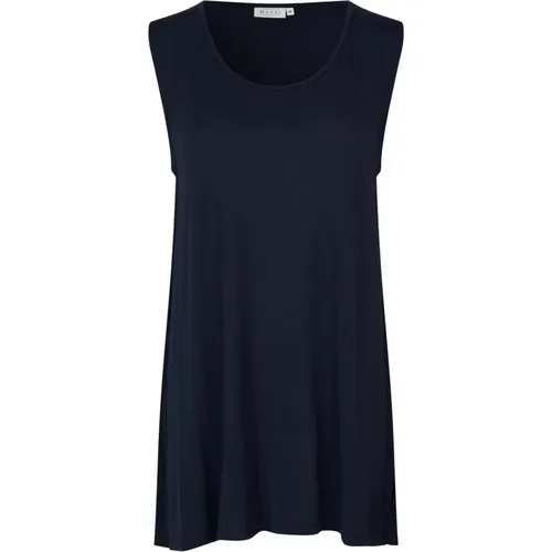 Feminines Navy Top mit Breiten Trägern , Damen, Größe: XS - Masai - Modalova