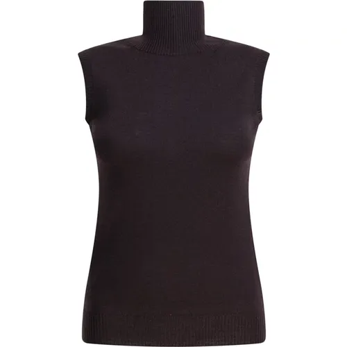 Turtlenecks, female, , Size: L Knitwear Mock Neck Top Aw25 - SPORTMAX - Modalova