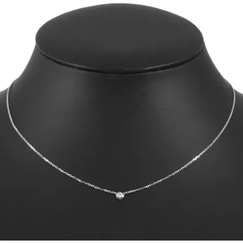 Pre-owned Jewellery, female, , Size: ONE SIZE Pre-owned White Gold necklaces - Cartier Vintage - Modalova