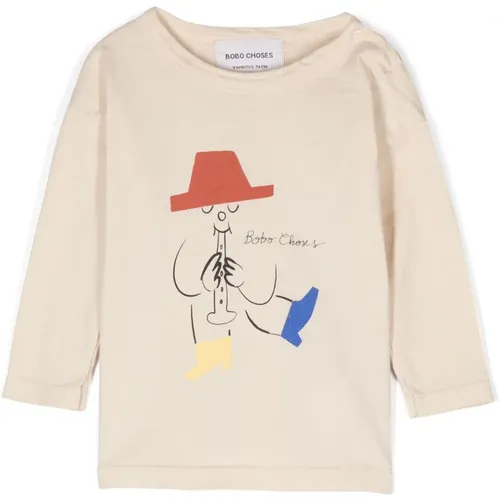 Langarm T-shirt mit Grafikdruck - Bobo Choses - Modalova