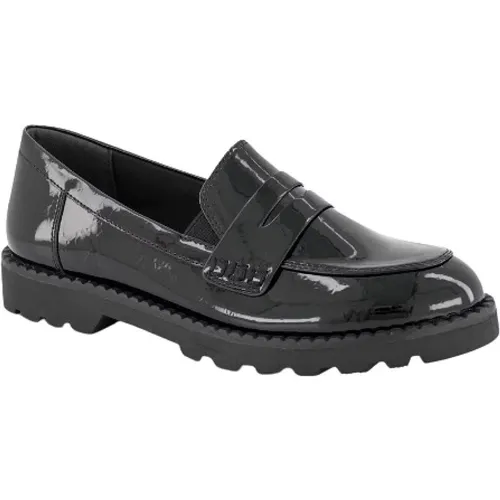 Stilvolle flache Loafers in Schwarz , Damen, Größe: 39 EU - tamaris - Modalova