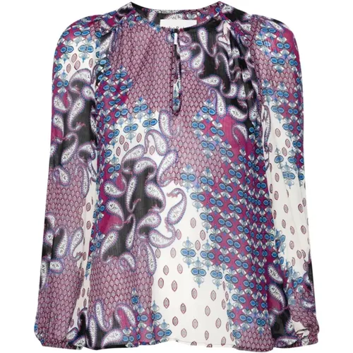 Blouses, female, , Size: XS Purple Print Top Amoeba Style - BA&SH - Modalova