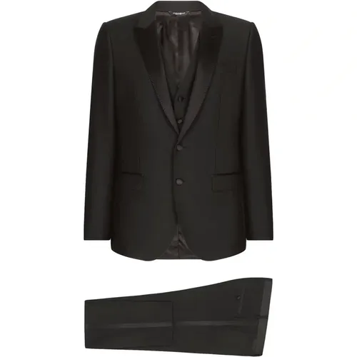 Martini Tuxedo Suit , male, Sizes: L - Dolce & Gabbana - Modalova