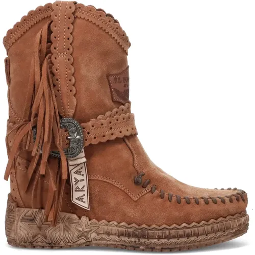 Arya Leather Fringe Boots , female, Sizes: 3 UK - El Vaquero - Modalova