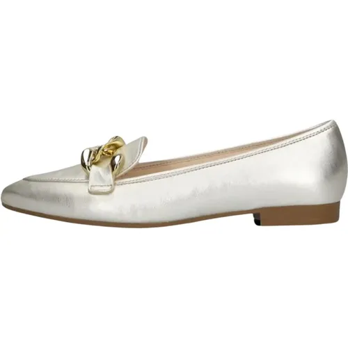 Goldener Loafer 301 mit Ketten-Detail , Damen, Größe: 38 EU - Gabor - Modalova