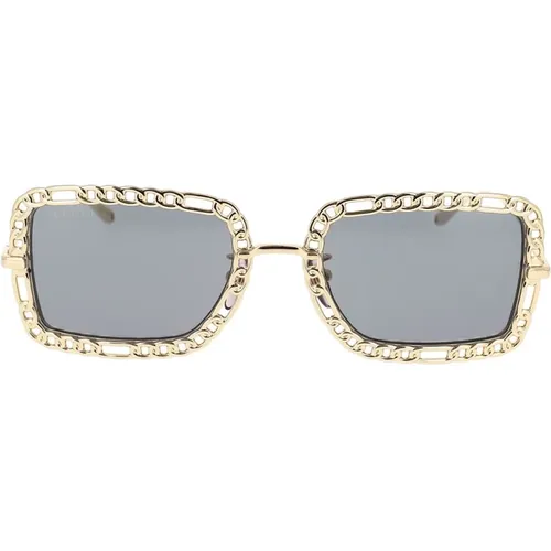 Stilvolle Sonnenbrille mit Gg1112S 001 Kette - Gucci - Modalova