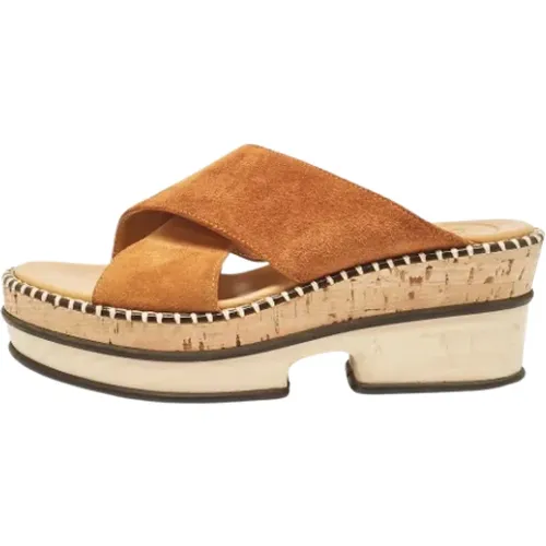 Pre-owned Suede sandals , female, Sizes: 4 UK - Chloé Pre-owned - Modalova