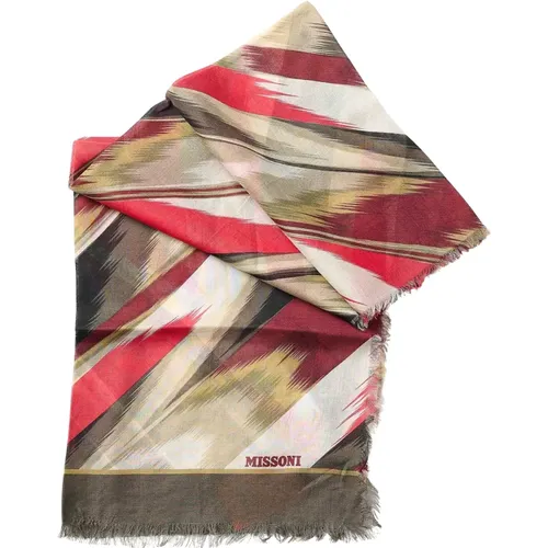 Scarves, female, , Size: ONE SIZE Geometric Print Shawl - Missoni - Modalova