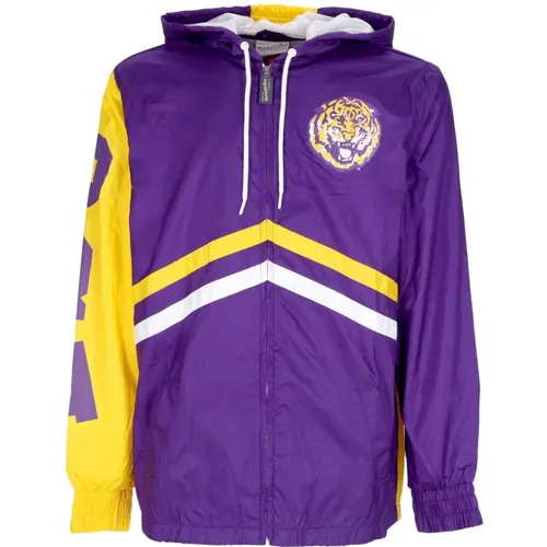 Sportswear, male, , Size: XL LSU Tigers Windbreaker Full Zip - Mitchell & Ness - Modalova