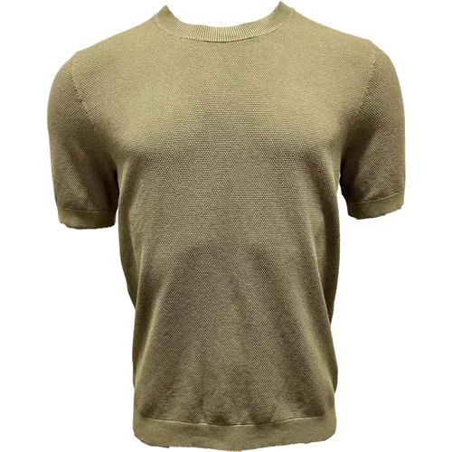 T-Shirts, male, , Size: S Knit T-Shirt Roundneck Olive - Circolo 1901 - Modalova