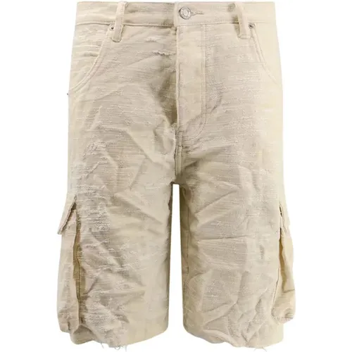 Classic Cargo Shorts Ivory , male, Sizes: W34, W30, W33, W31 - Purple Brand - Modalova