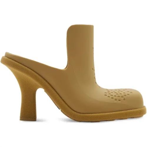 Senfgelbe High Heel Slip-On Schuhe , Damen, Größe: 41 EU - Burberry - Modalova