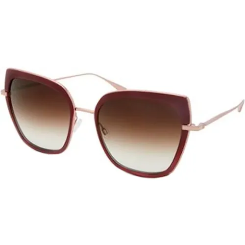 Rot/Braun getönte Sonnenbrille , Damen, Größe: 57 MM - Barton Perreira - Modalova
