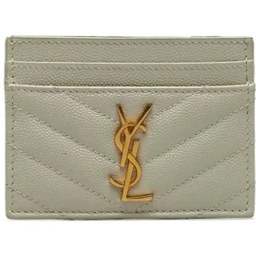 Pre-owned Wallets, female, , Size: ONE SIZE Pre-owned Leather wallets - Yves Saint Laurent Vintage - Modalova