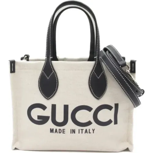 Pre-owned Tote Bags, female, , Size: ONE SIZE Pre-owned Canvas gucci-bags - Gucci Vintage - Modalova