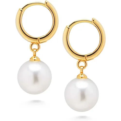 Womens Pearl Drop Earrings , female, Sizes: ONE SIZE - Nialaya - Modalova