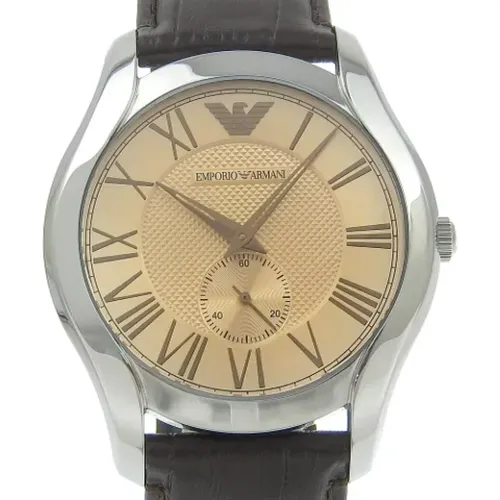 Pre-owned Watches, male, , Size: ONE SIZE Pre-owned Metal watches - Armani Pre-owned - Modalova