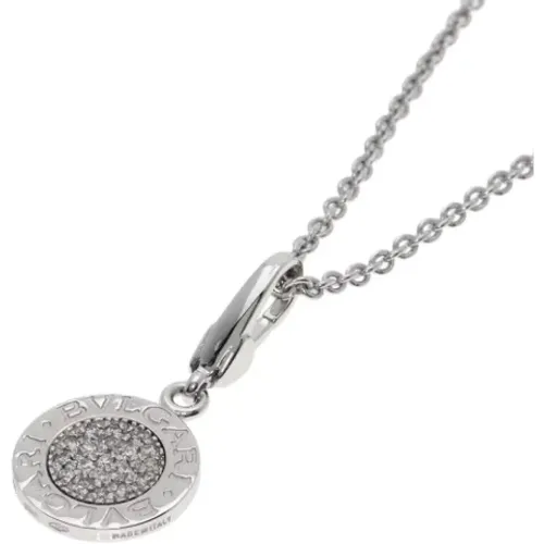 Pre-owned Jewellery, female, , Size: ONE SIZE Pre-owned White Gold necklaces - Bvlgari Vintage - Modalova