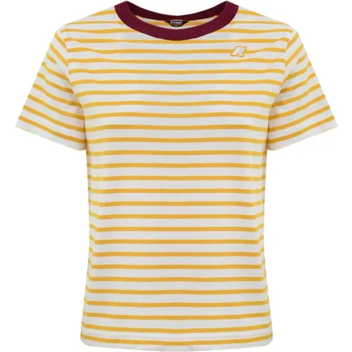 Striped Cotton T-shirt , female, Sizes: XL, L - K-way - Modalova
