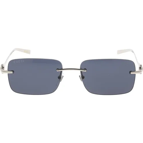 Sunglasses, unisex, , Size: ONE SIZE Stylish Sunglasses with Unique Design - Gucci - Modalova