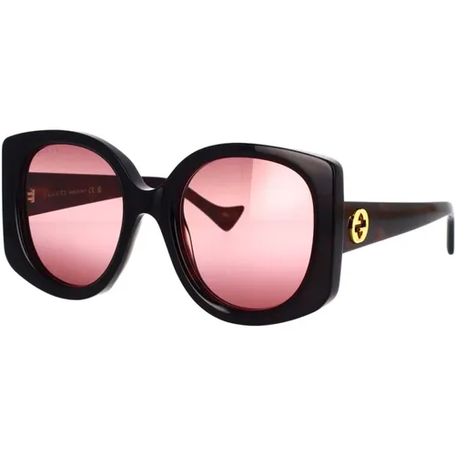 Minimalistische quadratische Oversize-Sonnenbrille , Damen, Größe: 53 MM - Gucci - Modalova
