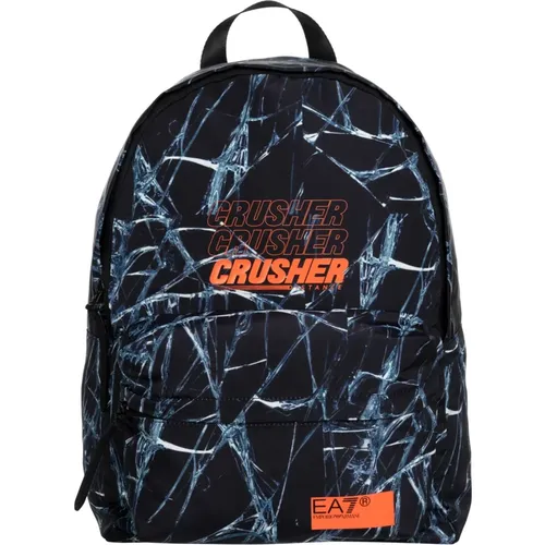 Crusher Backpack , male, Sizes: ONE SIZE - Emporio Armani EA7 - Modalova