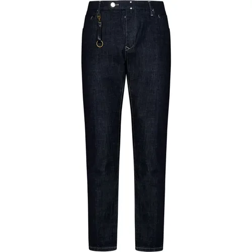Slim Fit Dark Jeans with Metal Accents , male, Sizes: W29, W30 - Incotex - Modalova
