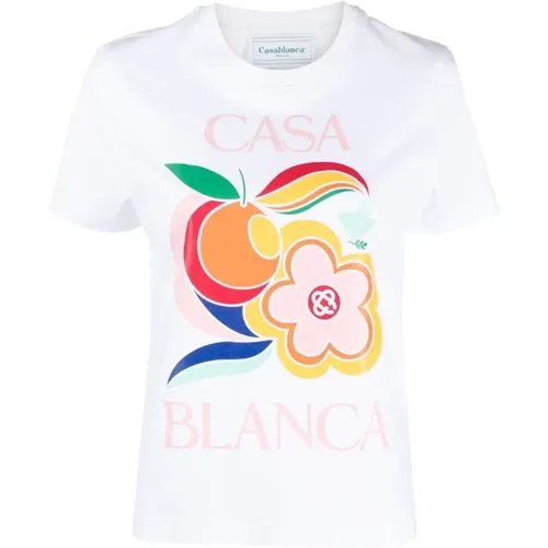 Printed T-Shirts and Polos , female, Sizes: S, XS - Casablanca - Modalova