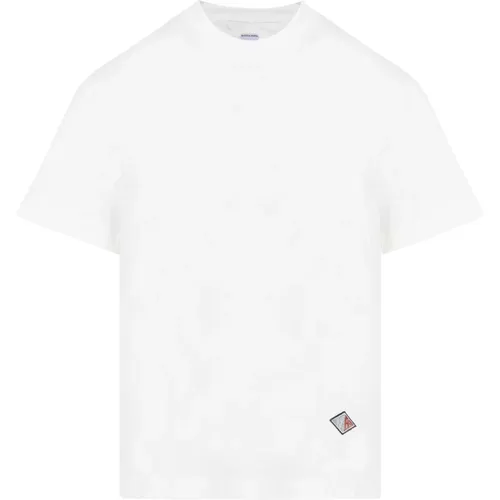 Weiße Baumwoll-T-Shirt mit Logopatch - Bottega Veneta - Modalova