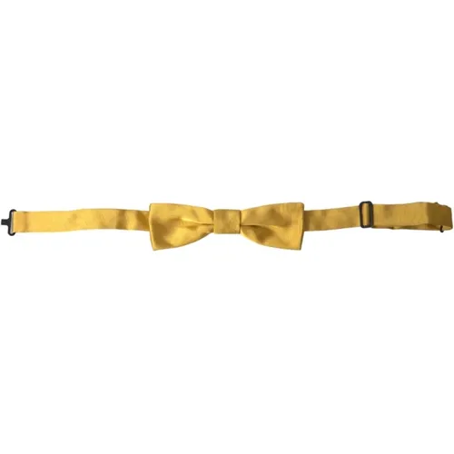 Bowties, male, , Size: ONE SIZE Silk Bow Tie Adjustable Neck - Dolce & Gabbana - Modalova