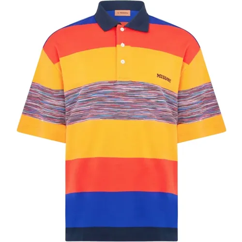 Polo Shirts, male, , Size: M Striped Logo Polo Shirt - Missoni - Modalova