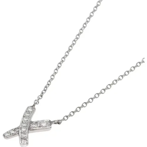 Pre-owned Jewellery, female, , Size: ONE SIZE Pre-owned Platinum necklaces - Tiffany & Co. Pre-owned - Modalova