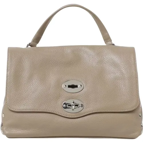 Handbags, female, , Size: ONE SIZE Leather Handbag with Metal Clasp - Zanellato - Modalova
