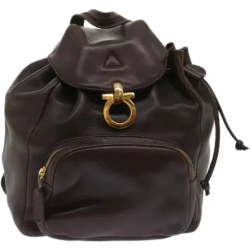 Pre-owned Leather backpacks , female, Sizes: ONE SIZE - Salvatore Ferragamo Pre-owned - Modalova