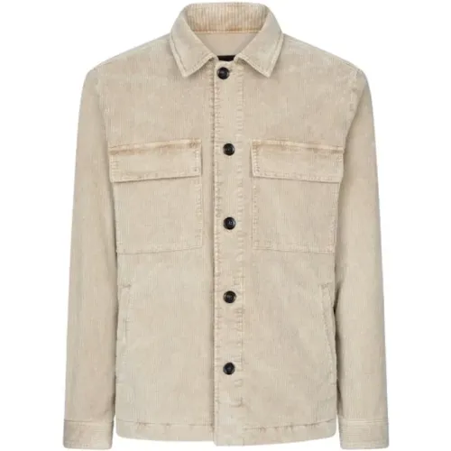 Corduroy Overshirt mit Taschen , Herren, Größe: XL - Dondup - Modalova