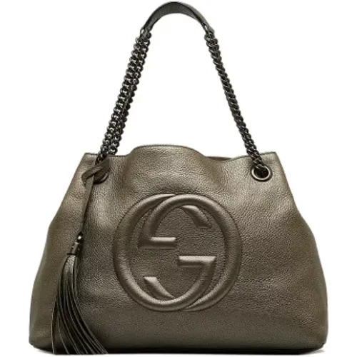 Pre-owned Tote Bags, female, , Size: ONE SIZE Pre-owned Leather gucci-bags - Gucci Vintage - Modalova