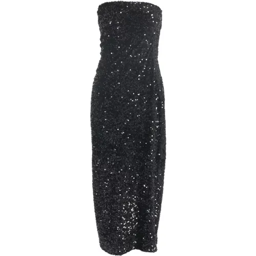 Party Dresses, female, , Size: M Midi Dress with Sequin Application - Gender - Modalova
