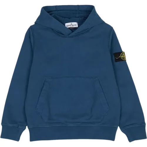 Blauer Kobalt Kapuzenpullover - Stone Island - Modalova