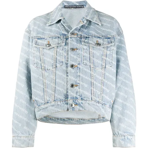 Blaue Denim Jacke mit Stil/Modellname , Damen, Größe: S - alexander wang - Modalova