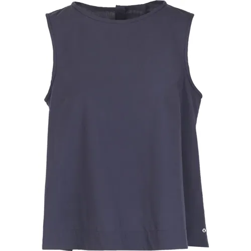 Poplin Sleeveless Blouse with Button Closure , female, Sizes: XS, M, S - Ottod'Ame - Modalova