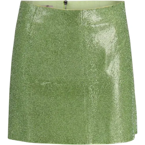 Rhinestone A-line Mini Skirt , female, Sizes: S, M - Nué - Modalova