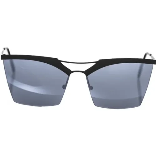 Clubmaster Sonnenbrille Schwarz Grau Verlauf - Frankie Morello - Modalova