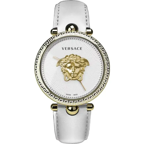 Watches, female, , Size: ONE SIZE Palazzo Empire Leather Watch - Versace - Modalova