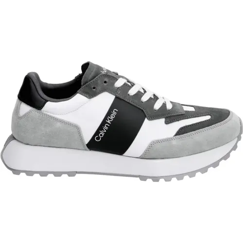 Moderne Low Top Schnürschuhe in Grau für Herren , Herren, Größe: 42 EU - Calvin Klein - Modalova